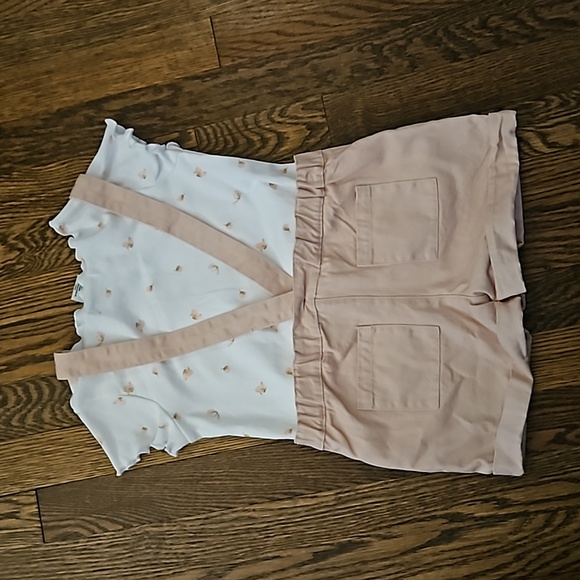 Girls pink shortalls - Picture 2 of 3